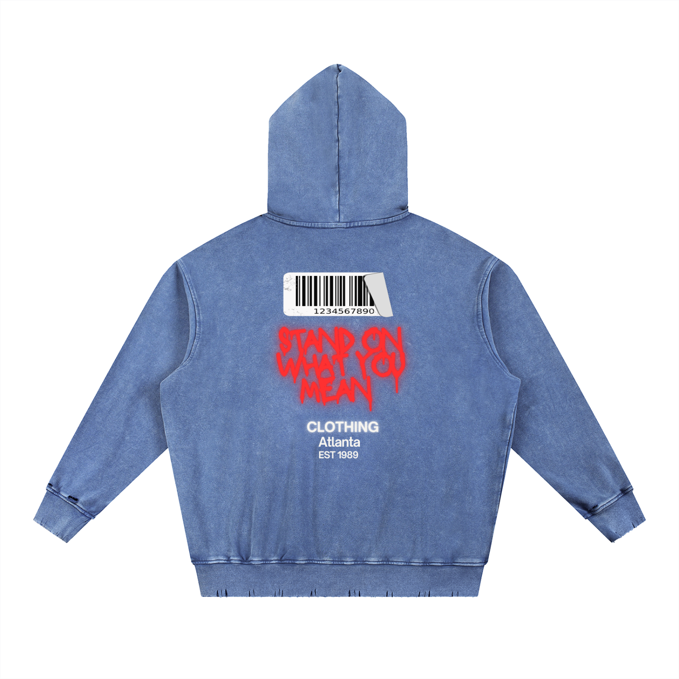 SOWYM SKATEBOARDER Hand-Frayed Heavyweight  Hoodie