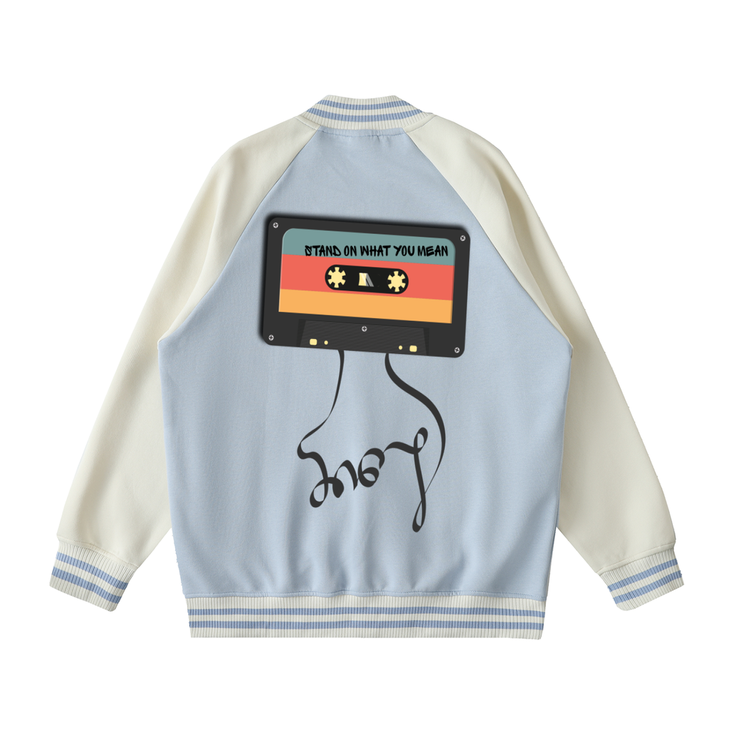 SOWYM Ladies Two Tone Raglan Sleeve Varsity Jacket