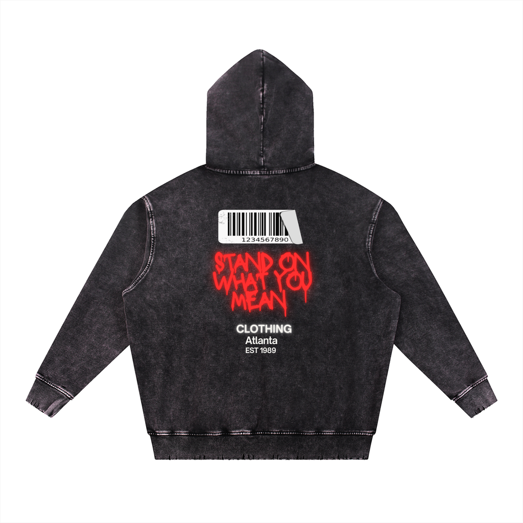SOWYM SKATEBOARDER Hand-Frayed Heavyweight  Hoodie