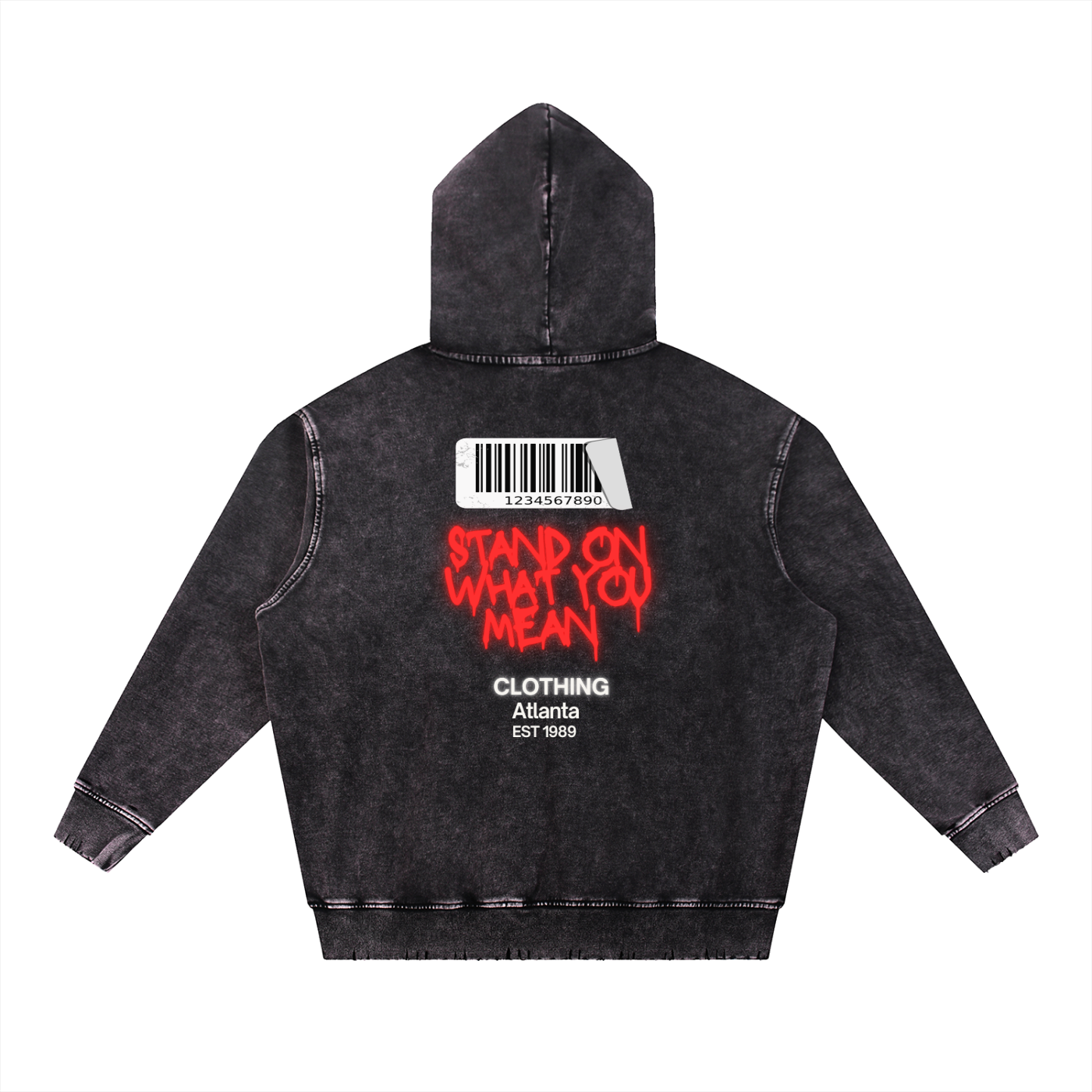 SOWYM SKATEBOARDER Hand-Frayed Heavyweight  Hoodie