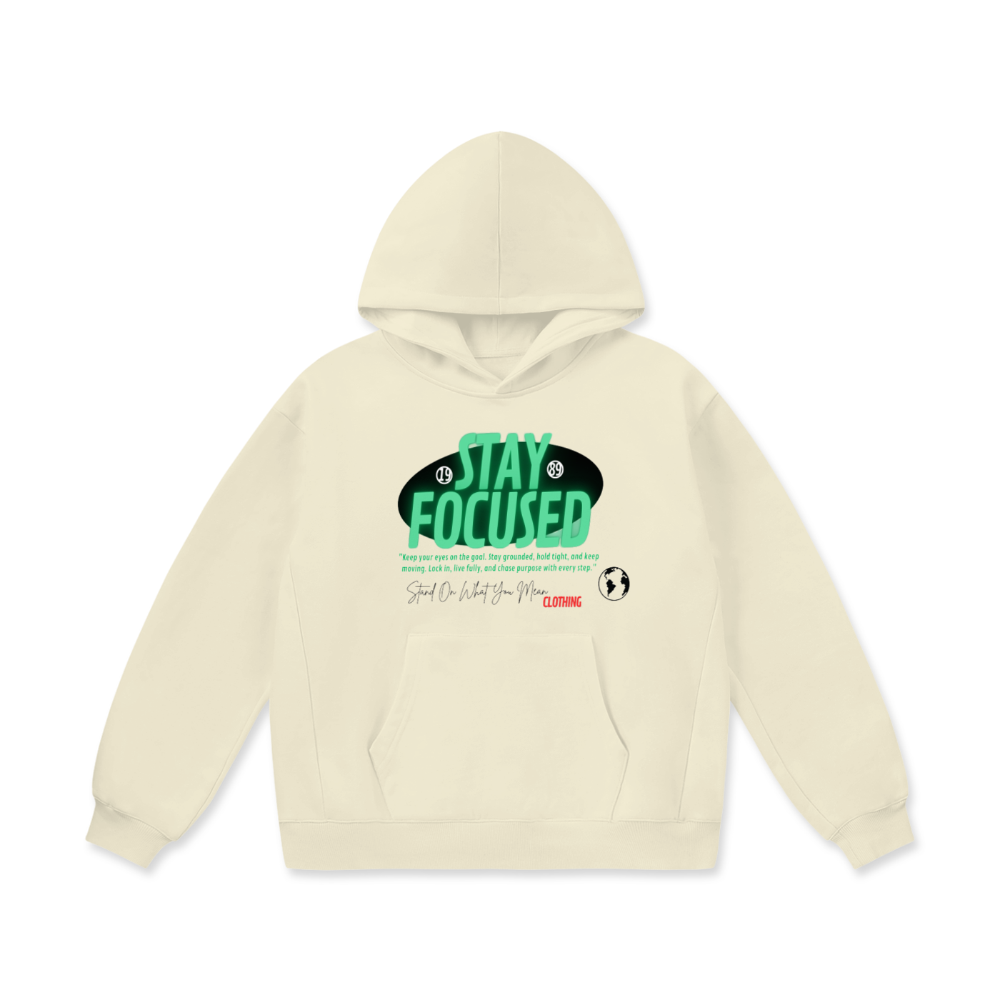 SOWYM Stay Focus Oversize Heavyweight Fleece Hoodie