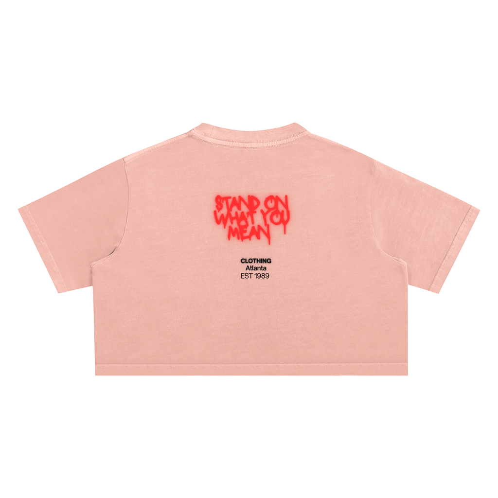 SOWYM Snow Washed Crop Top Lady Tees