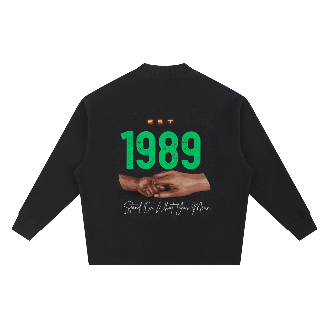 "Dear Mama" Knitted Round Neck Oversize Sweatshirt