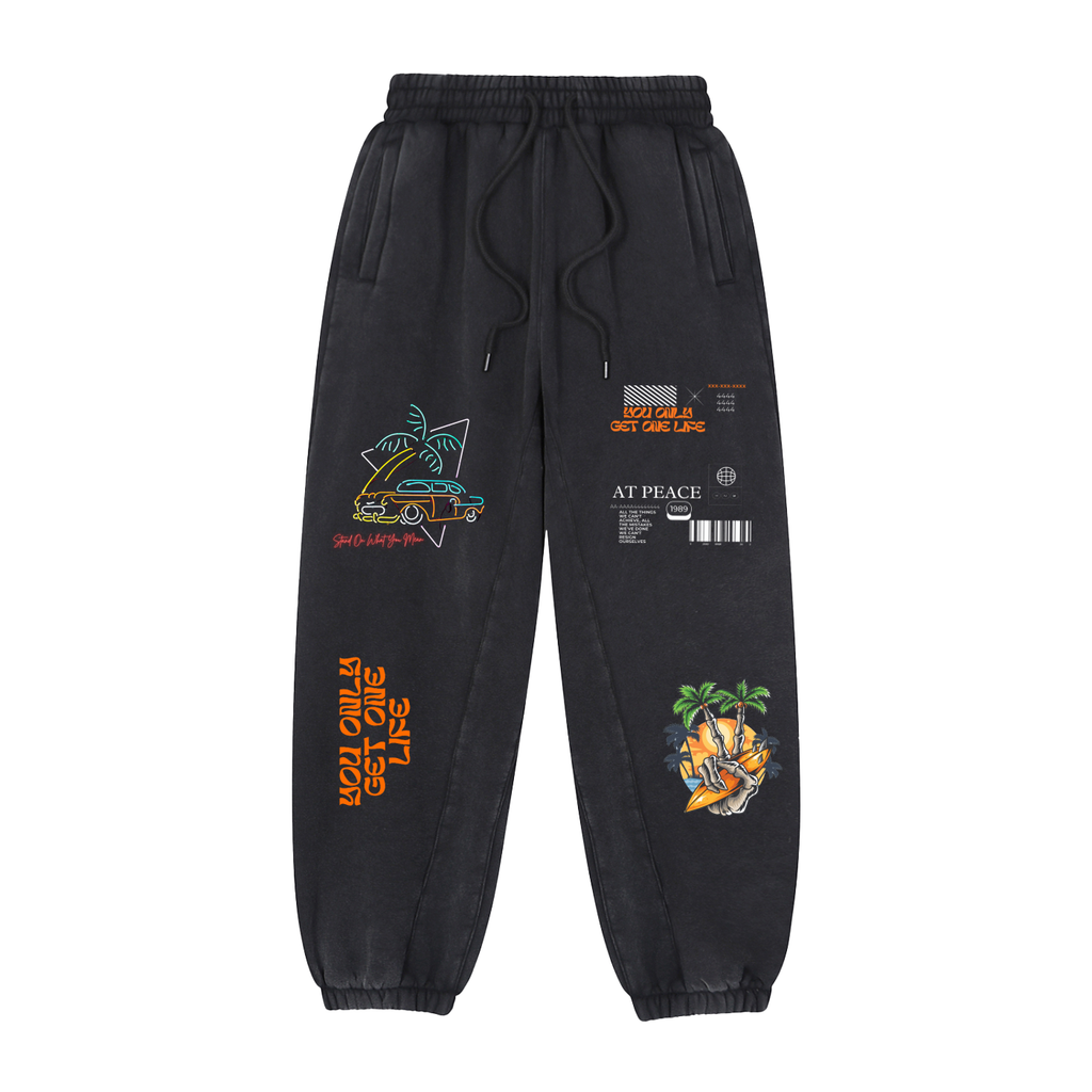 1Life2Live Acid Washed Oversized Long Sleeve T-Shirt Outfit