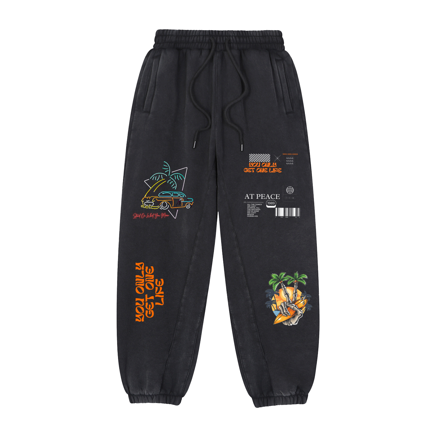 1Life2Live Acid Washed Oversized Long Sleeve T-Shirt Outfit