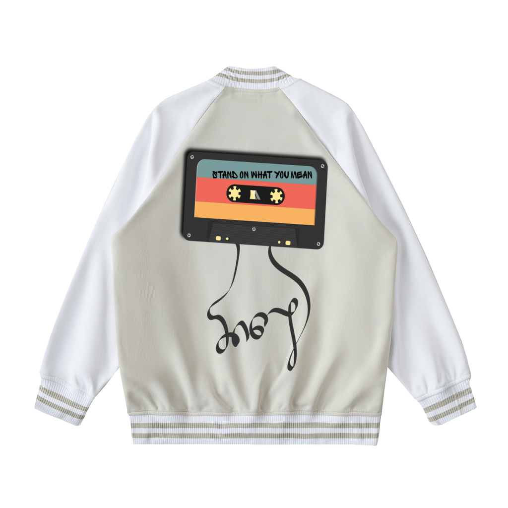 SOWYM Ladies Two Tone Raglan Sleeve Varsity Jacket