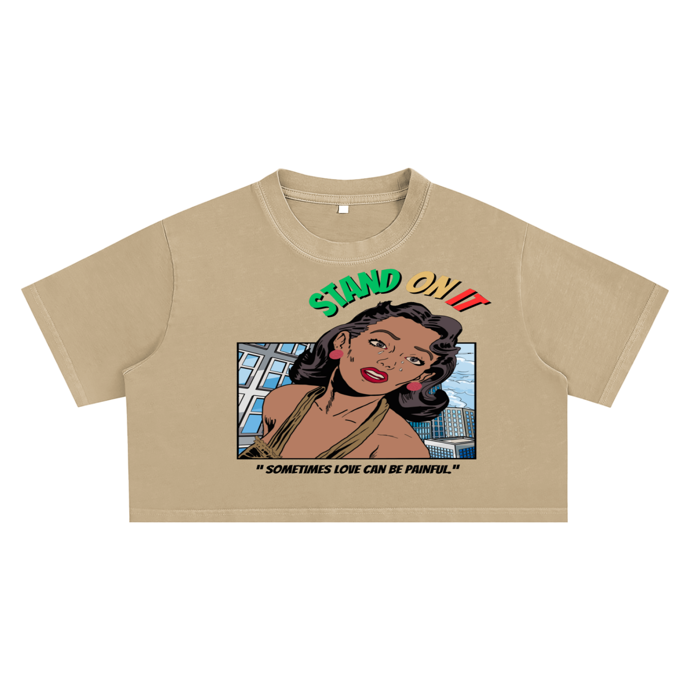 SOWYM Snow Washed Crop Top Lady Tees