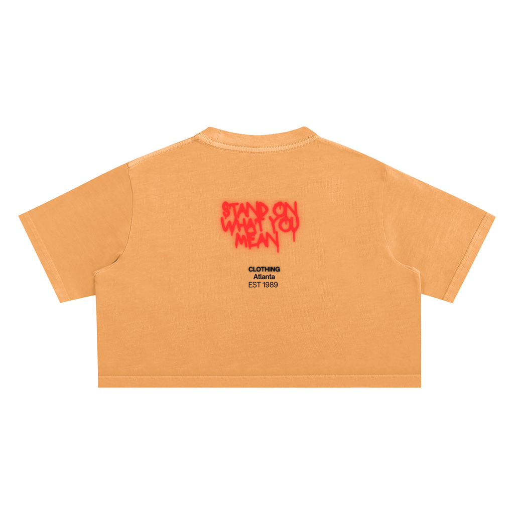 SOWYM Snow Washed Crop Top Lady Tees