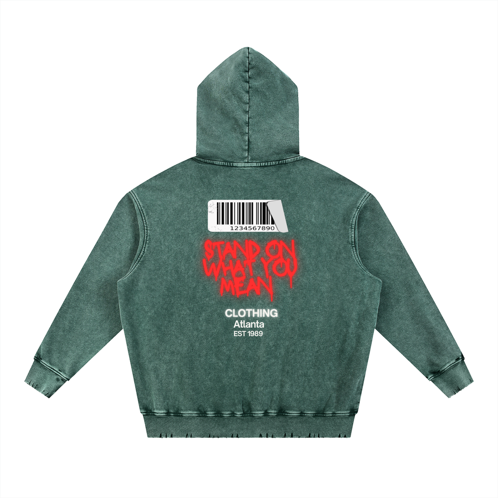 SOWYM SKATEBOARDER Hand-Frayed Heavyweight  Hoodie